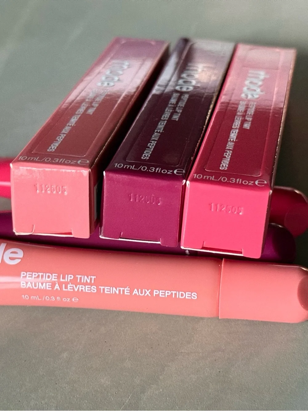 rhode skin Peptide Lip Tint Trio — Peach Pit + Raspberry Jelly + Guava Spritz